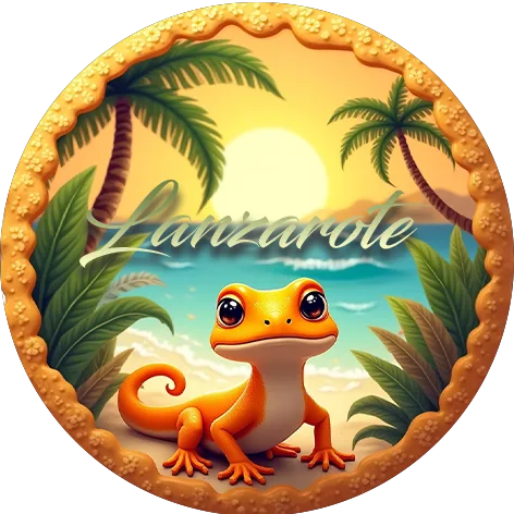 Lanzarote Sunset Gecko Lollipop – A Magical Island Moment!-image