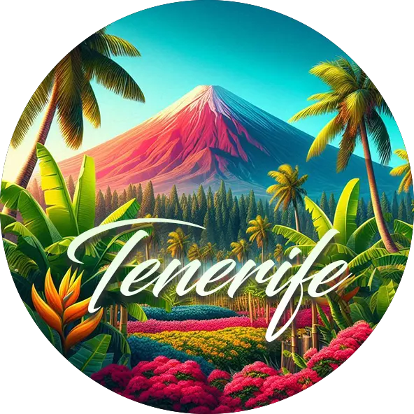 Tropical Bloom at Teide – Floral Volcano Dreams-image